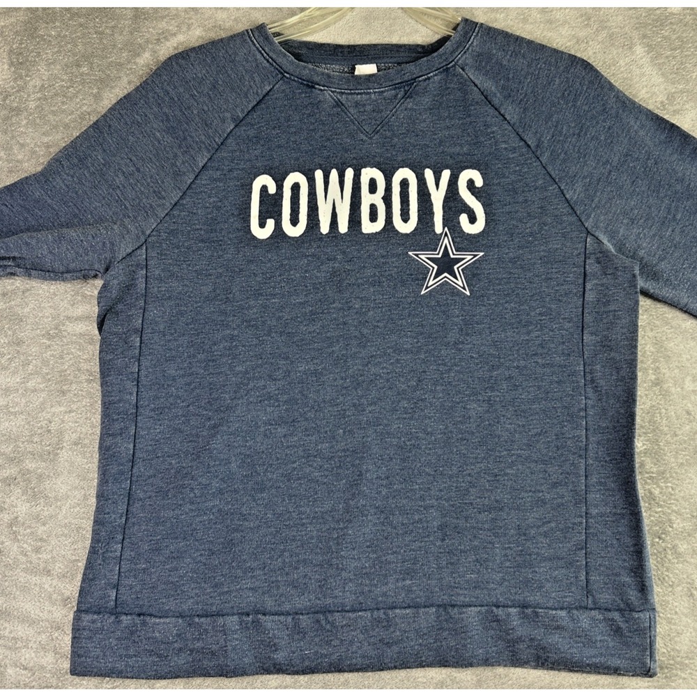 Dallas Cowboys Sweatshirt Women's Small‎ Blue NFL Team Apparel Comfort Football